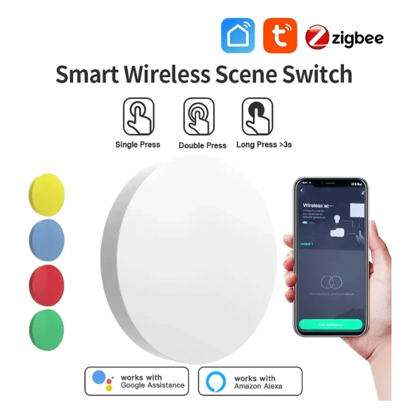 Home Assistant Tuya - Interruptor de Escena Inalámbrico Inteligente Tuya