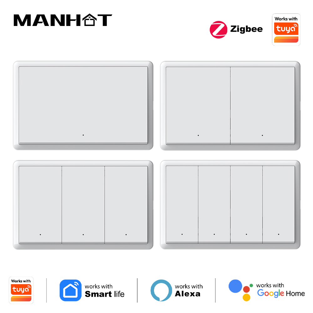 Smart Relay Tuya - Interruptor inteligente Zigbee Manhot, sin necesidad