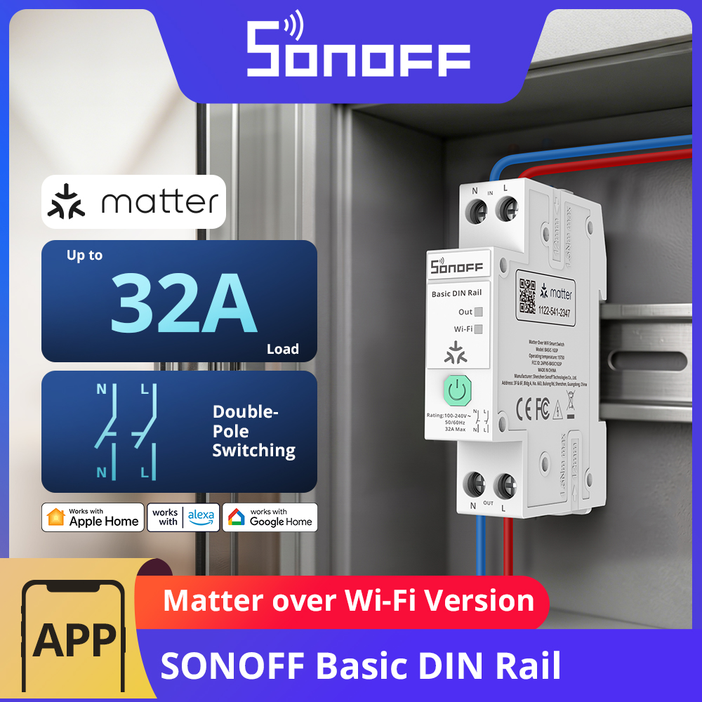Sonoff Basic - Interruptor de Riel DIN de un