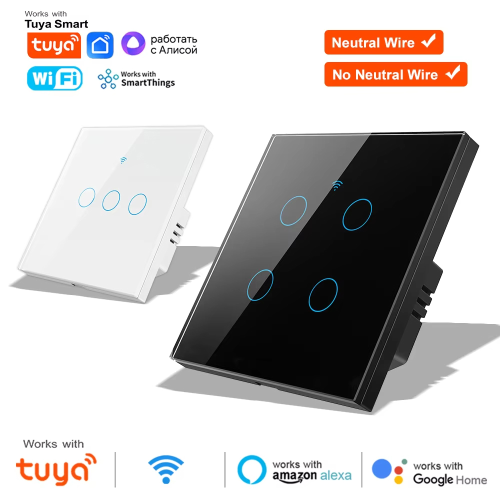 Smart Relay Tuya - Interruptor de pared táctil WiFi RF