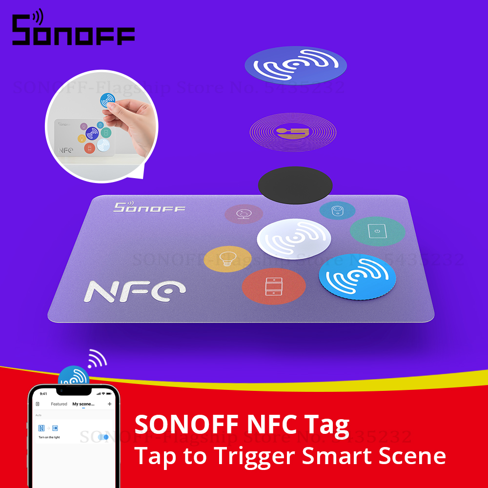 Sonoff - Etiqueta NFC SONOFF Ntag215, Etiqueta Universal