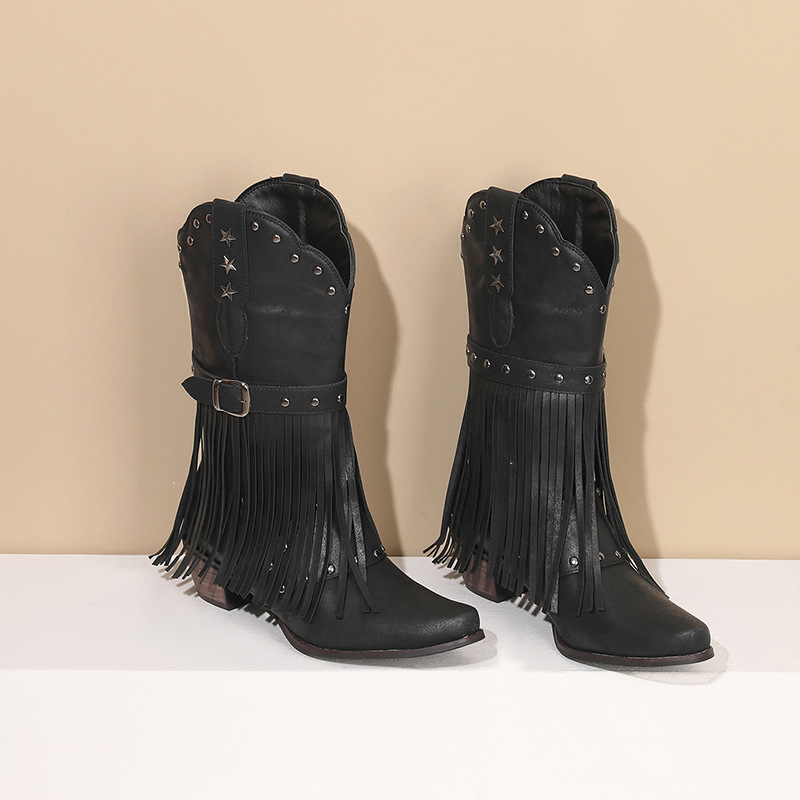 Botas de vaquero del oeste étn - Tasmota reseña y precio