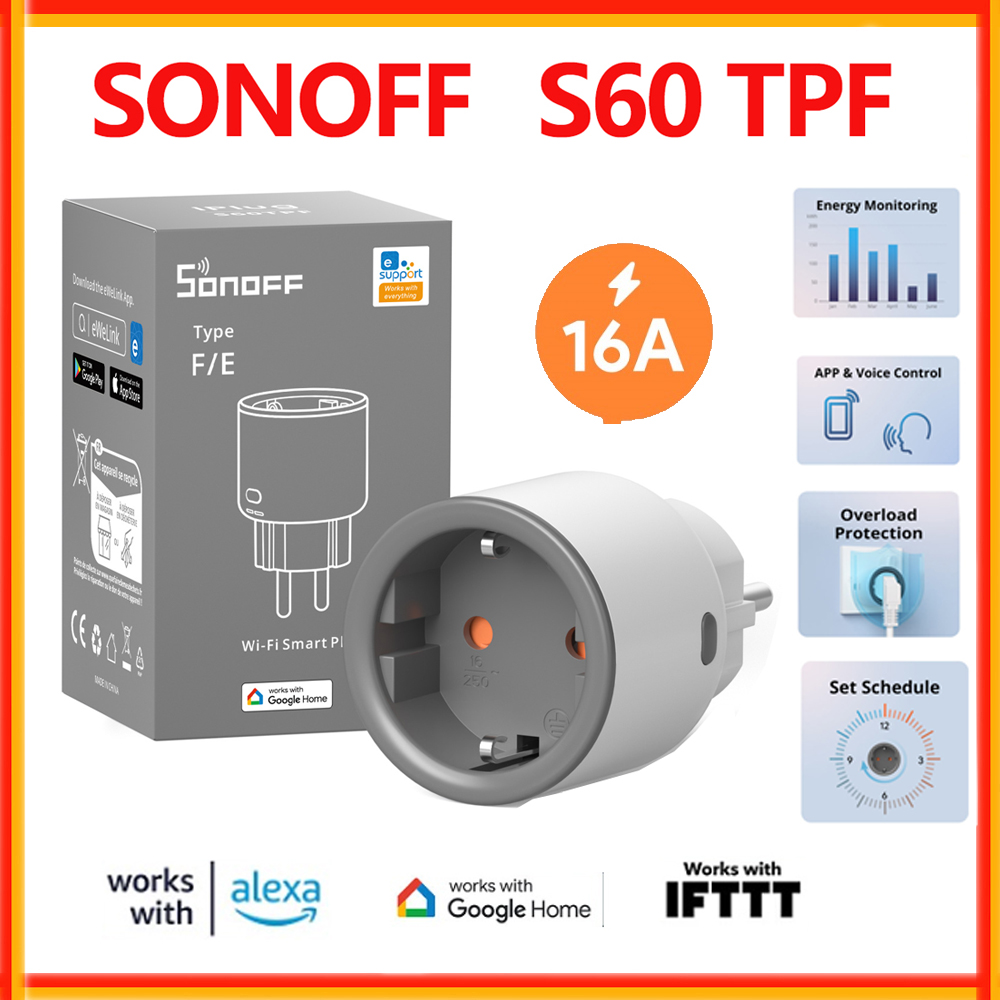 SONOFF S60 TPF UE Wifi enchufe - Sonoff Mini R4 reseña y precio