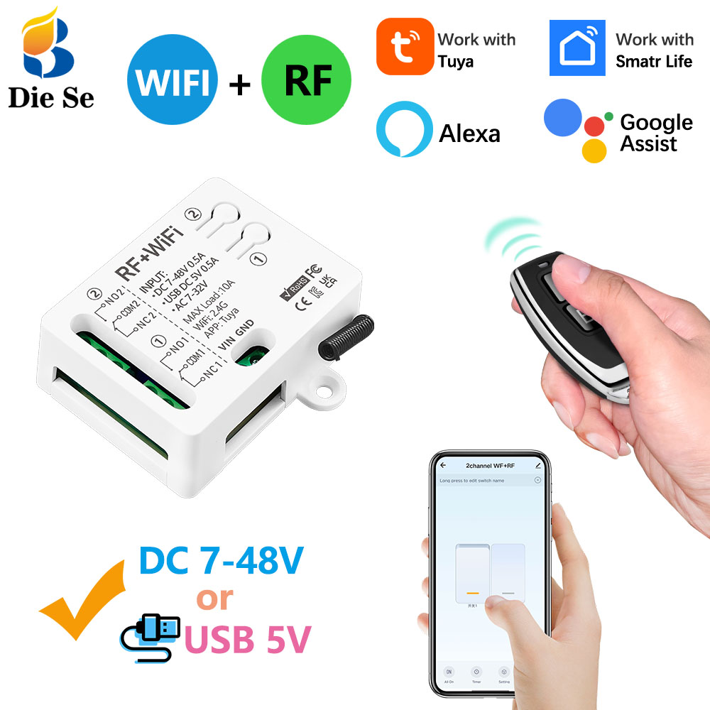 Tuya WiFi RF interruptor DC 12 - Tuya 4 Channel reseña y precio