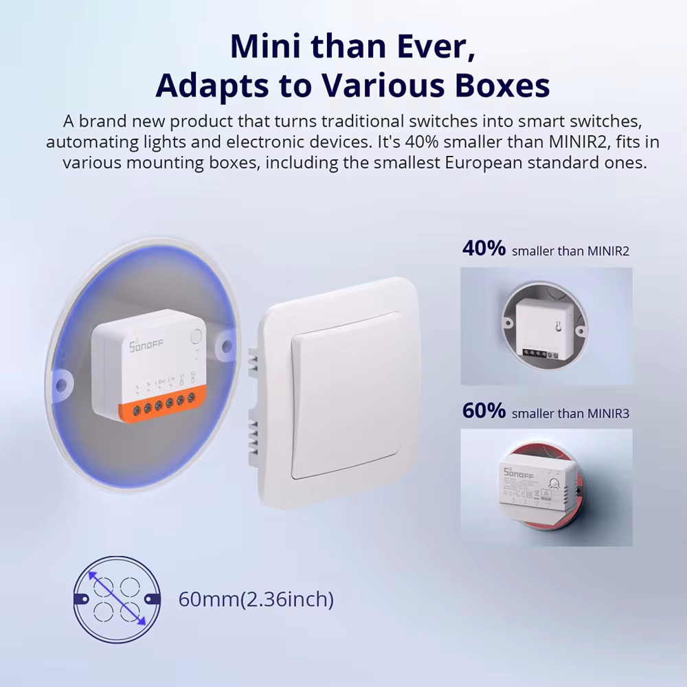 Interruptor Wifi Inteligente S - Sonoff Mini R4 reseña y precio
